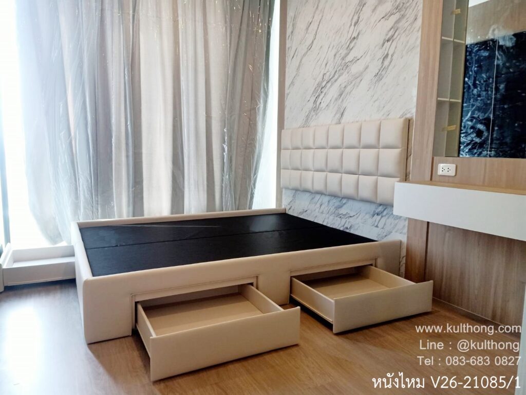 เตียงเก็บของ เตียงนอนมีลิ้นชัก ฐานรองที่นอน หัวเตียงแขวนผนัง